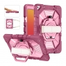 MX0592 FUNDA FUCSIA ANTIGOLPE CON ASA DE MANO 360°Y BANDOLERA PARA IPAD 10.2(7TH 2019/8TH 2020/9TH 2021)/IPAD PRO 10.5 (2017)
