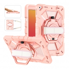MX0592 FUNDA ORO ROSA ANTIGOLPE CON ASA DE MANO 360°Y BANDOLERA PARA IPAD 10.2(7TH 2019/8TH 2020/9TH 2021)/IPAD PRO 10.5 (2017)