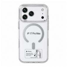 MX0546 FUNDA BLANCA+TRANSPARENTE MAGNÉTICA ANTIGOLPE PARA IPHONE 18 PRO