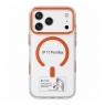 MX0546 FUNDA NARANJA+TRANSPARENTE MAGNÉTICA ANTIGOLPE PARA IPHONE 18 PRO