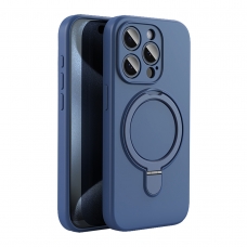 WOOX MX0341 FUNDA DE SILICONA CON SOPORTE ANILLO PARA IPHONE 13 AZUL OSCURO
