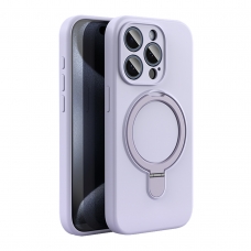 WOOX MX0345 FUNDA DE SILICONA CON SOPORTE ANILLO PARA IPHONE 14 MORADA