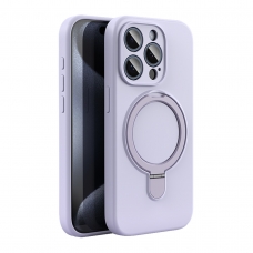 WOOX MX0354 FUNDA DE SILICONA CON SOPORTE ANILLO PARA IPHONE 16 PRO MORADA