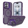 MX0530 FUNDA MORADA MAGNÉTICA CON MARCO DE CÁMARA SOPORTE 2 EN 1 ANTIGOLPE TPU+PC PARA IPHONE 17