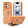 MX0530 FUNDA NARANJA MAGNÉTICA CON MARCO DE CÁMARA SOPORTE 2 EN 1 ANTIGOLPE TPU+PC PARA IPHONE 17