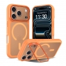 MX0534 FUNDA NARANJA MAGNÉTICA CON MARCO DE CÁMARA SOPORTE 2 EN 1 ANTIGOLPE TPU+PC PARA IPHONE 18 PRO MAX