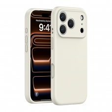 WOOX MX0314 FUNDA PREMIUM DE SILICONA LÍQUIDA PARA IPHONE 17 BLANCA