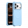 WOOX MX0323 FUNDA PREMIUM MAGNÉTICA DE SILICONA LÍQUIDA PARA IPHONE 17 PRO AZUL