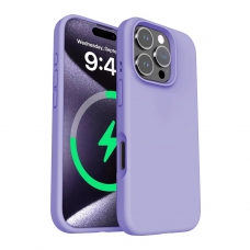 WOOX MX0373 FUNDA MAGNÉTICA DE SILICONA PARA IPHONE 16 MORADA