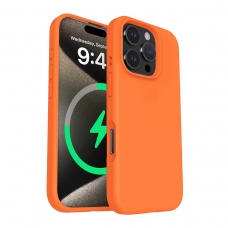 WOOX MX0373 FUNDA MAGNÉTICA DE SILICONA PARA IPHONE 16 NARANJA