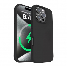 WOOX MX0373 FUNDA MAGNÉTICA DE SILICONA PARA IPHONE 16 NEGRA