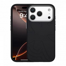 MX0538 FUNDA NEGRA ANTIGOLPE FLOWER TPU PARA IPHONE 18 PRO