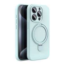 MX0540 FUNDA AZUL CIELO DE SILICONA CON SOPORTE ANILLO PARA IPHONE 18 PRO