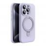 MX0540 FUNDA MORADA DE SILICONA CON SOPORTE ANILLO PARA IPHONE 18 PRO