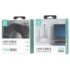 IKREA WB2883 LAN CABLE CAT6 15M NEGRO