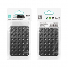 IKREA WE5204 SOPORTE DE SUCCIÓN DOBLE CARA DE SILICONA CON 40 VENTOSAS PARA MÓVIL NEGRO