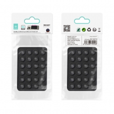 IKREA WE5207 SOPORTE DE SUCCIÓN DOBLE CARA DE SILICONA CON 24 VENTOSAS PARA MÓVIL NEGRO