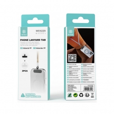 IKREA WE5229 PESTAÑA DE CORDÓN PARA SUJETACIÓN DEL MÓVIL NEGRO+TRANSPARENTE(2PCS)