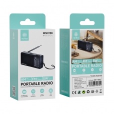 IKREA WG9186 MINI RADIO FM 87-108MHZ AM 2.0-1600KHZ CON CORREA NEGRO