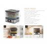 MX0195 DESHIDRATADOR DE FRUTAS 400W 5 CAPAS 270235260MM CON CONTROLADOR DIGITAL ELECTRÓNICO - NEGRO