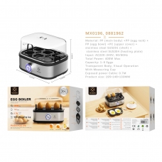 WOOX MX0196 HERVIDOR DE HUEVOS 400W MAX STAINLESS STEEL 304