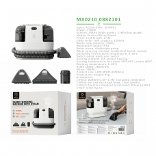 MX0210 MÁQUINA DE LAVADO DE TELAS 500W CAPACIDAD DE AGUA 1250ML (LIMPIA) / 750ML (RESIDUAL) - BLANCO