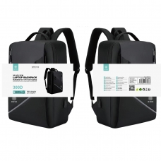 IKREA WR9150 MOCHILA DE NYLON 300D PARA PORTÁTIL HASTA 15'' CON SALIDA USB 30*45*13CM NEGRO