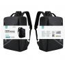 IKREA WR9150 MOCHILA DE NYLON 300D PARA PORTÁTIL HASTA 15'' CON SALIDA USB 30*45*13CM NEGRO