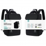 IKREA WR9151 MOCHILA DE NYLON 300D PARA PORTÁTIL HASTA 15'' CON SALIDA USB 30*40*12CM NEGRO