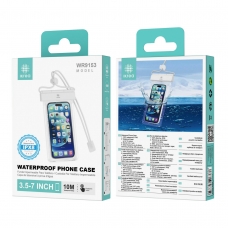IKREA WR9153 FUNDA CON CORREA IMPERMEABLE PARA MÓVIL 3.5-7'' IPX8 BLANCO