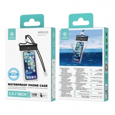 IKREA WR9153 FUNDA CON CORREA IMPERMEABLE PARA MÓVIL 3.5-7'' IPX8 NEGRO