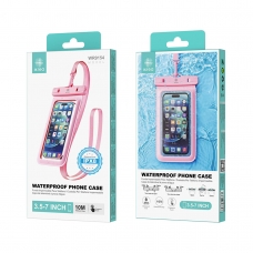 IKREA WR9154 FUNDA CON CORREA IMPERMEABLE PARA MÓVIL 3.5-7'' 187*110MM IPX8 ROSA