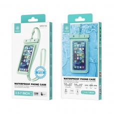 IKREA WR9154 FUNDA CON CORREA IMPERMEABLE PARA MÓVIL 3.5-7'' 187*110MM IPX8 VERDE MENTA