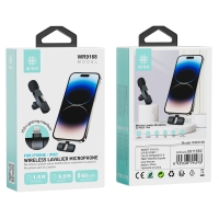 IKREA WR9168 MICRÓFONO INALÁMBRICO DE SOLAPA CONECTOR LIGHTNING PARA IPHONE/IPAD NEGRO
