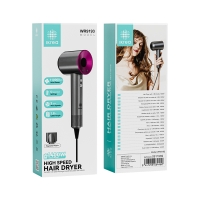 IKREA WR9193 SECADOR DE PELO DE ALTA VELOCIDAD CON BOQUILLA MAGNÉTICA 1400W 1.8M GRIS