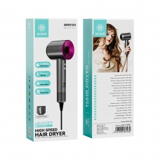 IKREA WR9193 SECADOR DE PELO DE ALTA VELOCIDAD CON BOQUILLA MAGNÉTICA 1400W 1.8M GRIS
