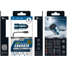 LT PLUS A8609 CARGADOR RÁPIDO PARA COCHE 2.4A AZUL