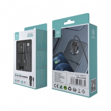 IKREA WA0274 CARGADOR PARA COCHE 2 PUERTOS TYPE-C/USB-A CON CABLE TYPE-C TO TYPE-C 55.8W 4.5A GRIS