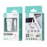 IKREA WA0364 CARGADOR PARA COCHE 2 PUERTOS USB-A/TYPE-C QC3.0 18W+PD 20W CON CABLE TYPE-C TO TYPE-C 38W BLANCO