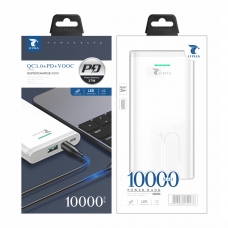 LT PLUS D5026 POWER BANK 10000MAH QC3.0+PD+VOOC BLANCO
