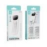 IKREA WD1586 POWER BANK CARGA RÁPIDA CON PANTALLA LED Y CABLES INTEGRADOS 10000MAH 38.5WH BLANCO