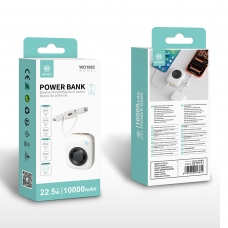 IKREA WD1682 POWER BANK 10000MAH 22.5W CON CABLE INTEGRADO BLANCO