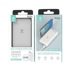 IKREA WD3535 POWER BANK CARGA RÁPIDA 2USB+MICRO*1 TYPE-C*1 22.5W 20000MAH/74WH BLANCO