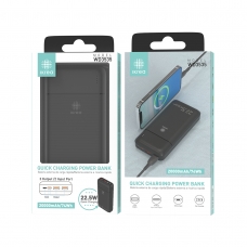 IKREA WD3535 POWER BANK CARGA RÁPIDA 2USB+MICRO*1 TYPE-C*1 22.5W 20000MAH/74WH NEGRO