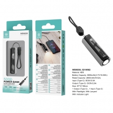 IKREA WD6038 POWER BANK CON LINTERNA 5000MAH NEGRO