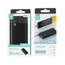 IKREA WD8472 POWER BANK CON 2USB+MICRO*1 TYPE-C*1 20000MAH 74WH/3.7V NEGRO