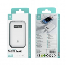 IKREA WD9025 POWER BANK 6000MAH 22.2WH ENTRADA MICRO/TYPE-C SALIDA USB-A BLANCO