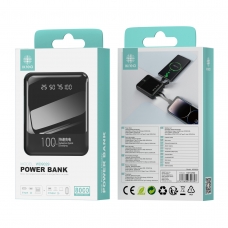 IKREA WD9029 POWER BANK 8000MAH ENTRADA MICRO/TYPE-C/USB SALIDA USB-A/MICRO/LIGHTNING/TYPE-C NEGRO