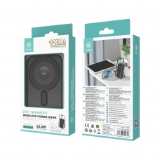 IKREA WD9264 POWER BANK MAGNÉTICO INALÁMBRICO CON SOPORTE 2 EN 1 22.5W 12000MAH NEGRO