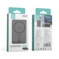 IKREA WD9330 POWER BANK MAGNÉTICO INALÁMBRICO CON SOPORTE 2 EN 1 10000MAH NEGRO
